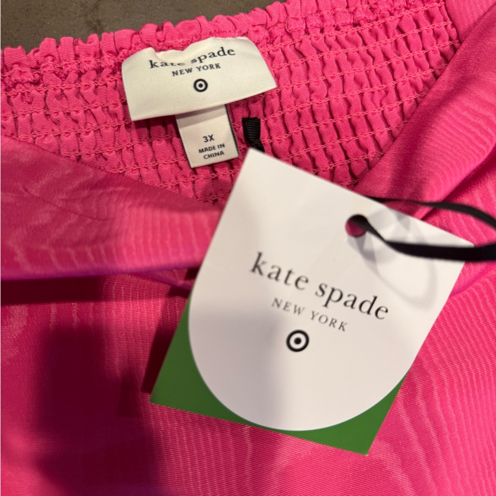 NWT Kate Spade New York X Target Pink Tiered Midi Dress Size 3X - Picture 11 of 13